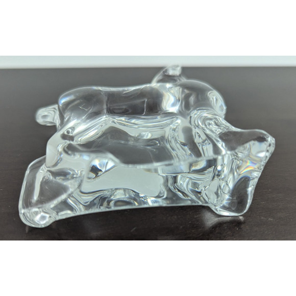 Baccarat Crystal Akita Dog Puppy Zodiac 1994 Figurine Paperweight France 4.5" - Picture 10 of 13